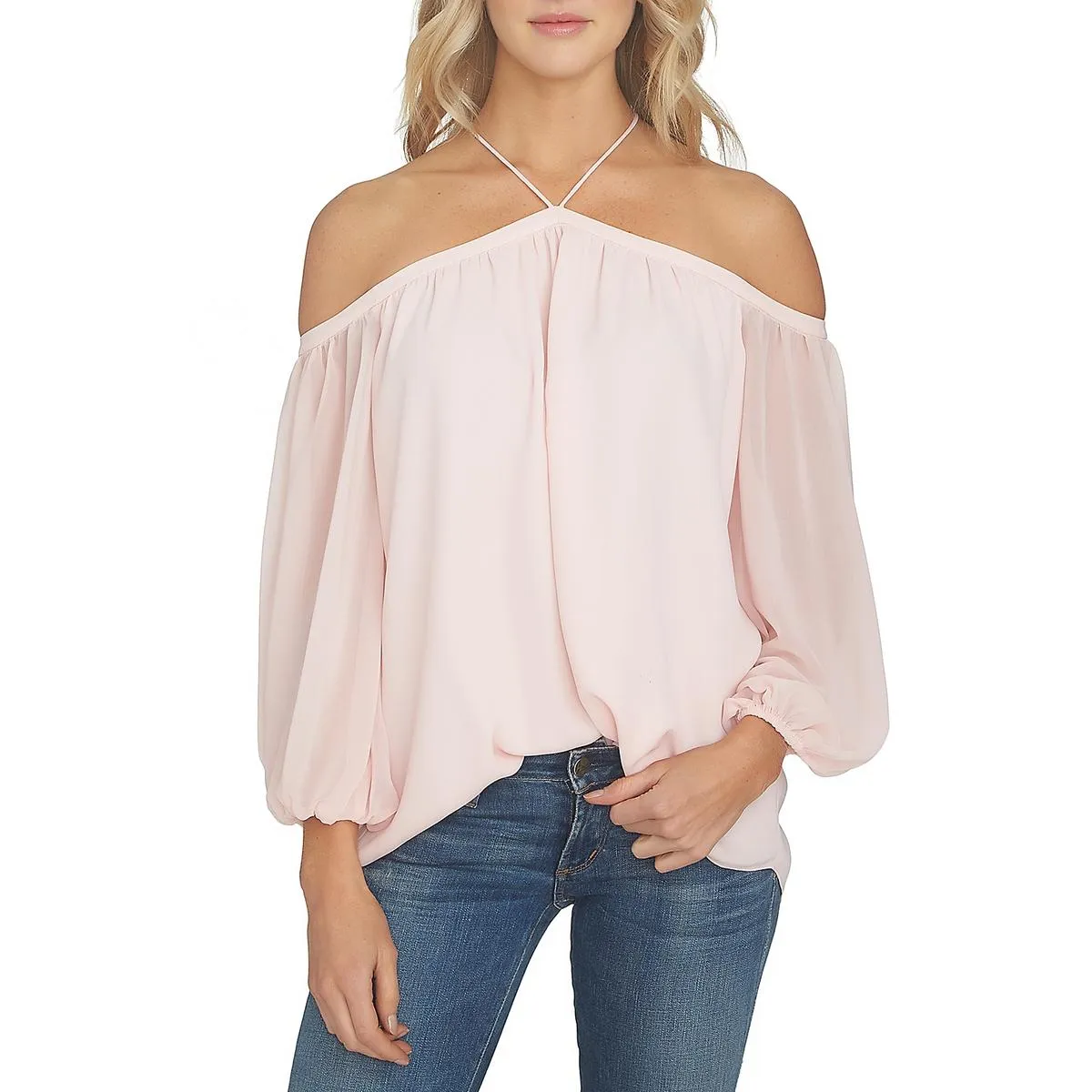 1.State Womens Halter Blouse