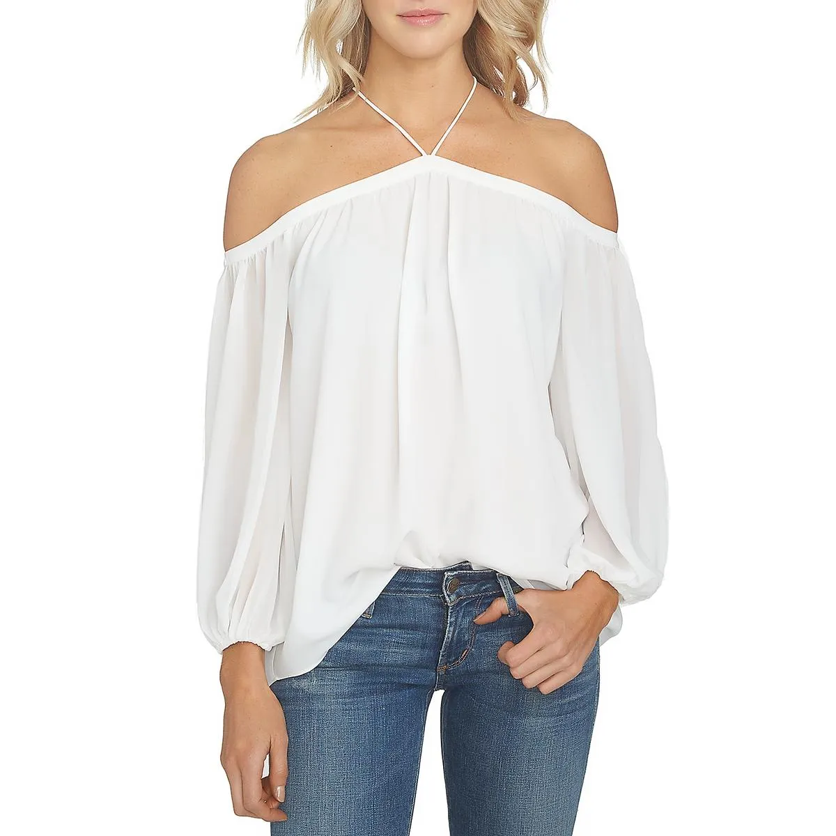 1.State Womens Halter Blouse