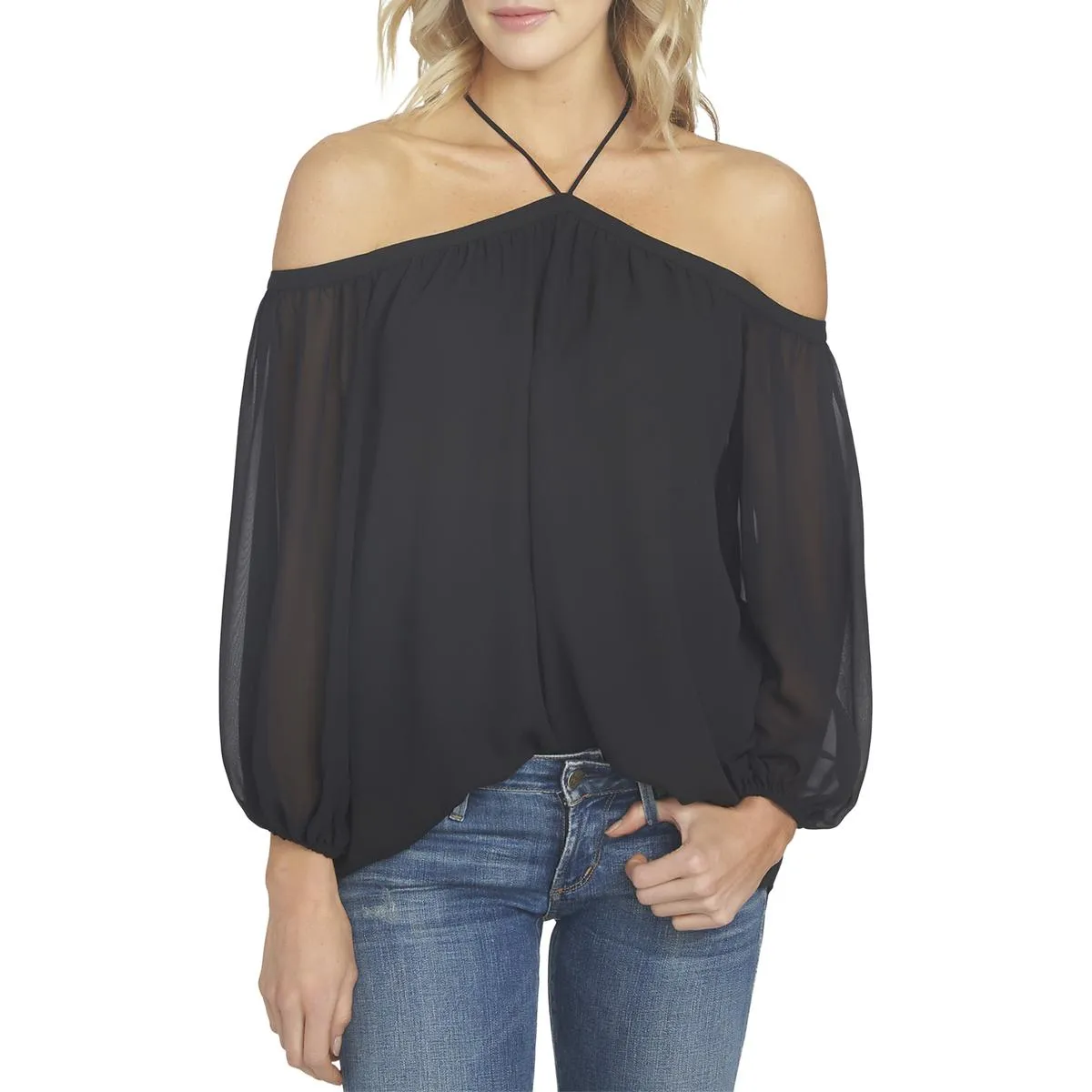1.State Womens Halter Blouse