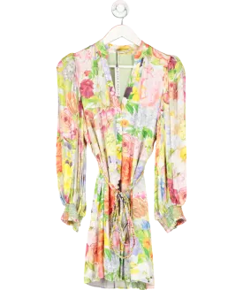 Alice   Olivia Multicoloured Antonette Long Sleeve Mini Dress UK XS/S