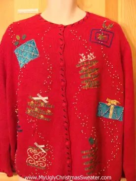 Cheesy Bling Ugly Christmas Sweater Ladies or Mens XXXL