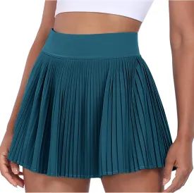 Desol Pleated Tennis Skirt for Women with Pocket Shorts High Waisted Women's Tennis Skort Athletic Golf Skirts for Casual