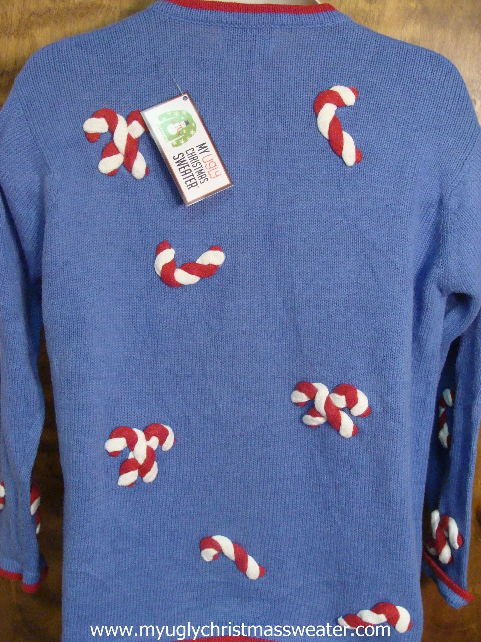 Festive Candy Canes Christmas Party Sweater