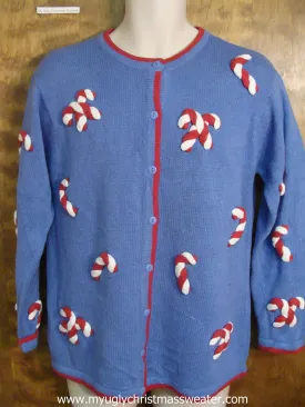 Festive Candy Canes Christmas Party Sweater