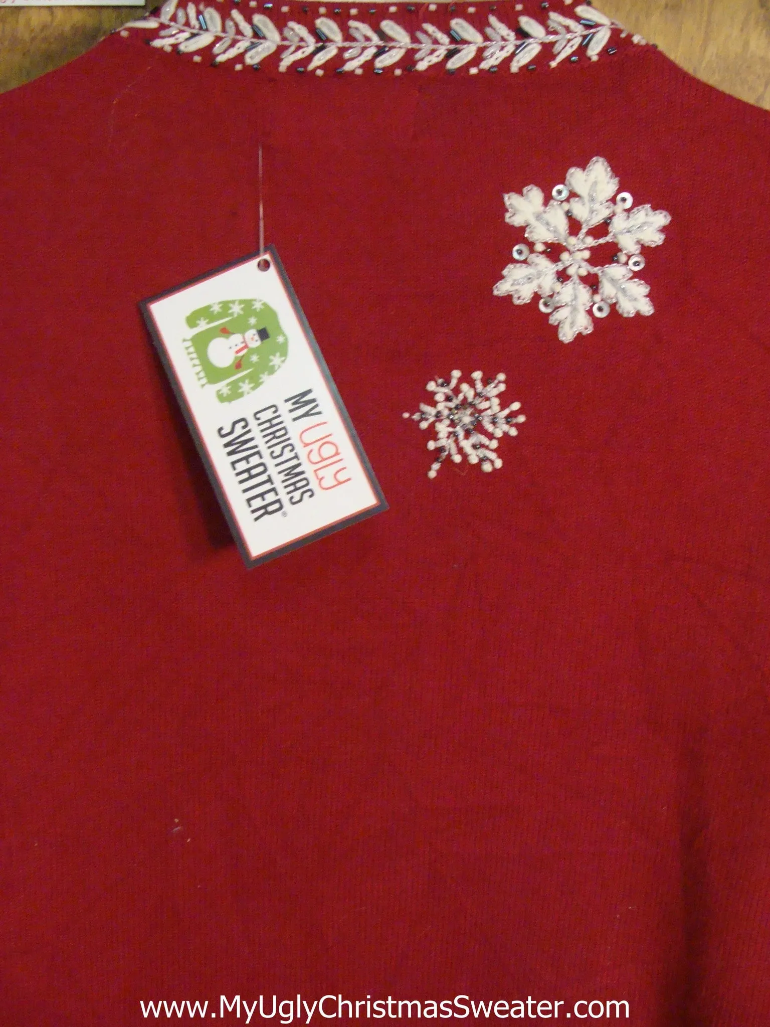 Gaudy Bling Snowflakes Cat Christmas Sweater