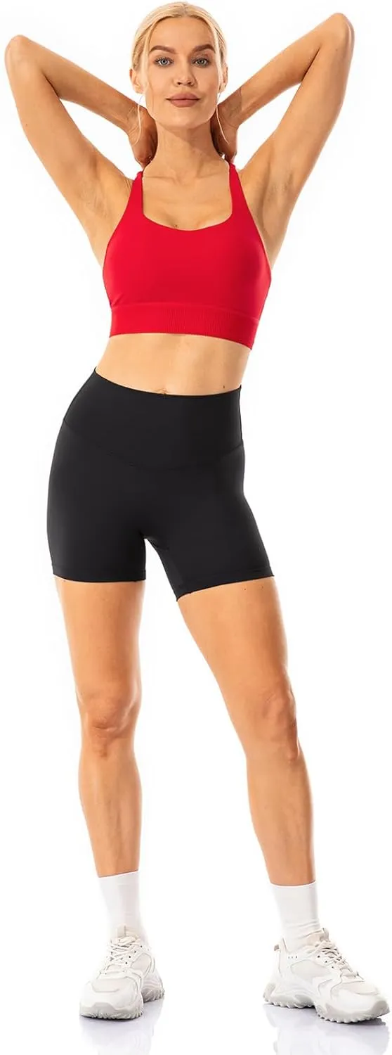 Lavento Women's All Day Soft Biker Shorts 3"/ 5"/ 7" - High Waisted Workout Gym Running Yoga Short