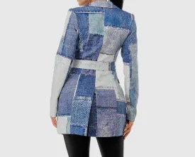 Love Denim Patch Blazer