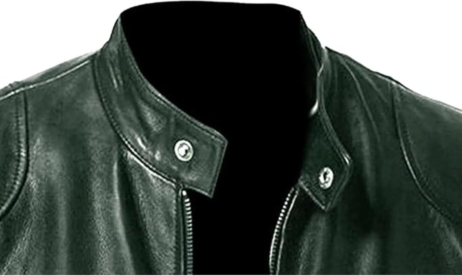 Men Slim Fit Motorcyle Leather Jacket Zip-Up Windbreaker Leather Jackets Lightweight PU Vintage Biker Coat