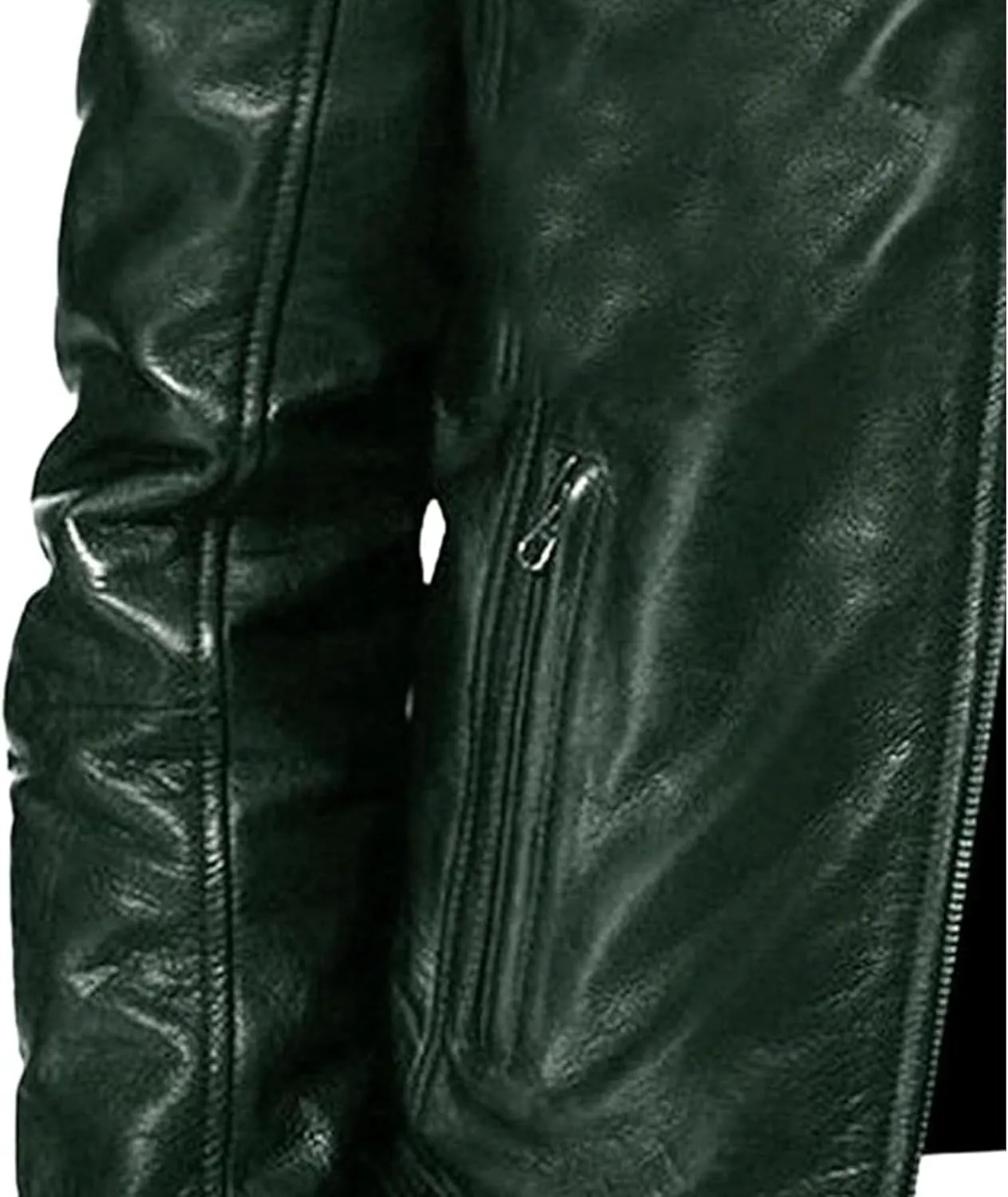 Men Slim Fit Motorcyle Leather Jacket Zip-Up Windbreaker Leather Jackets Lightweight PU Vintage Biker Coat