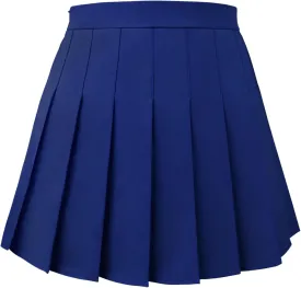 Pleated Skirt for Women Skater Skirt with Shorts Elastic Waist Plus Size Tennis Skirts