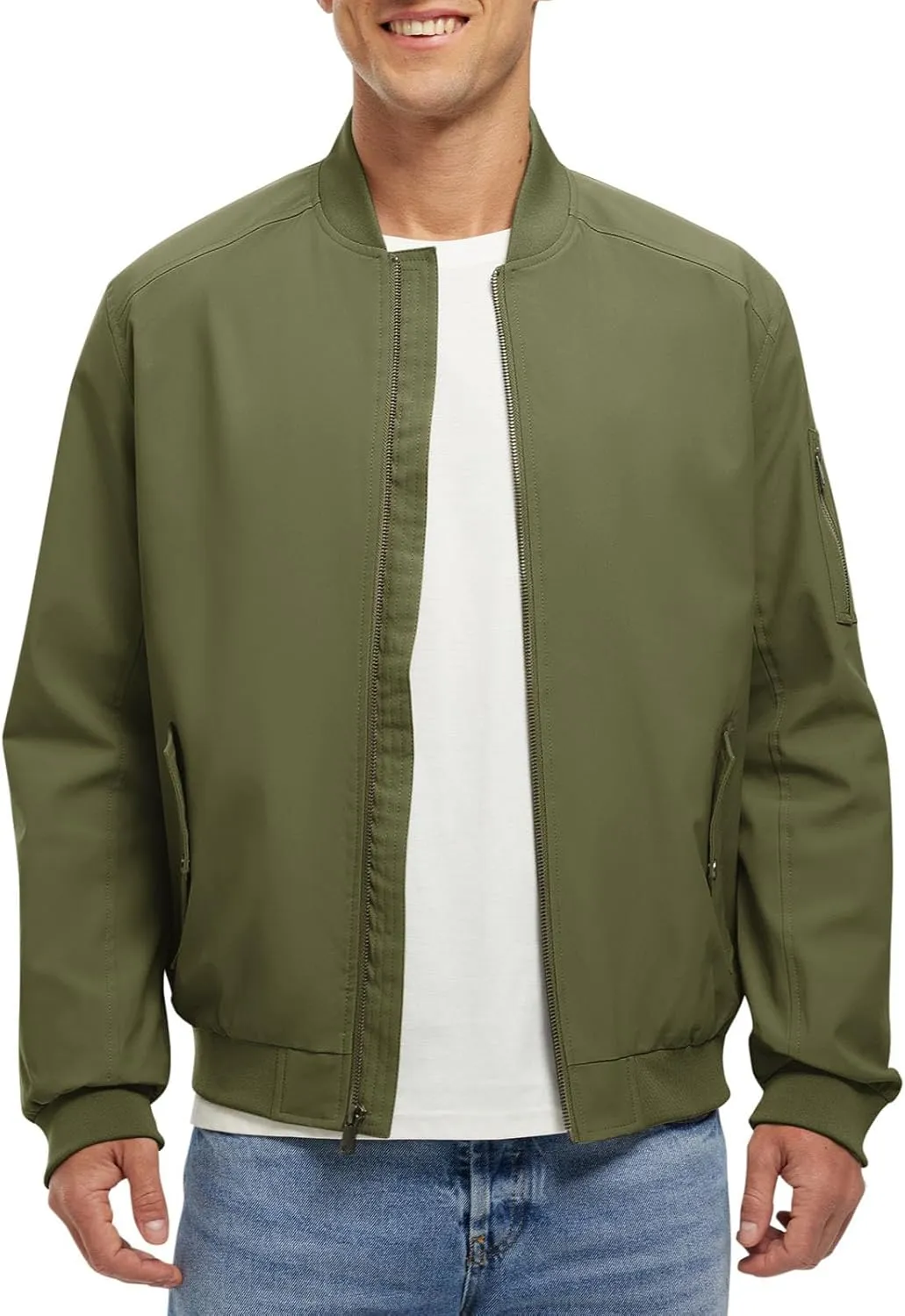 Rdruko Men's Lightweight Bomber Jacket Causal Fashion Stylish Windbreaker Light Jacket