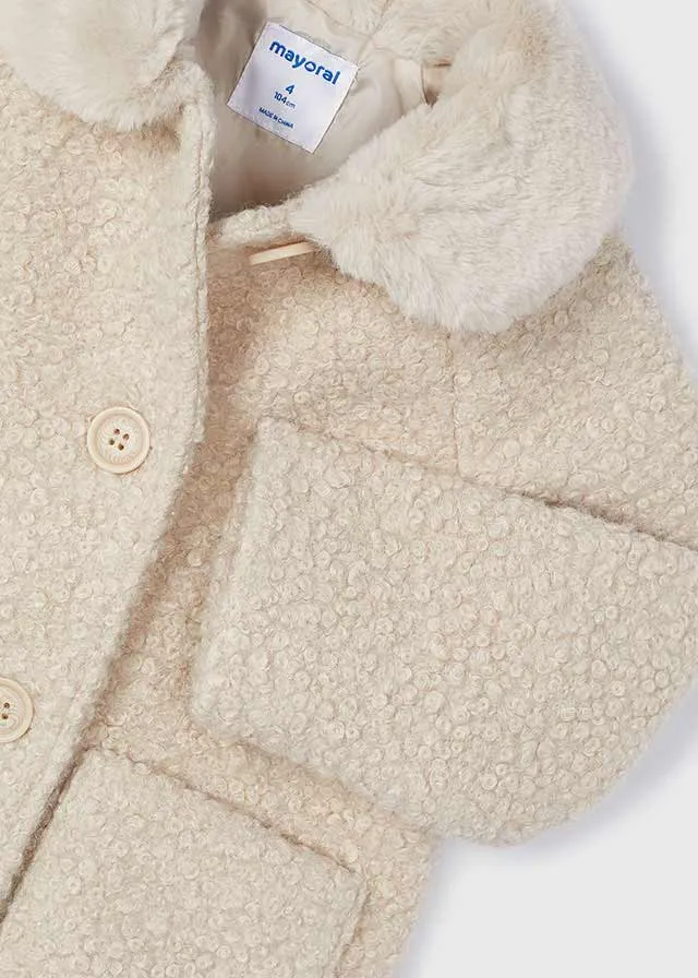 Shearling Coat, Almond, 4487