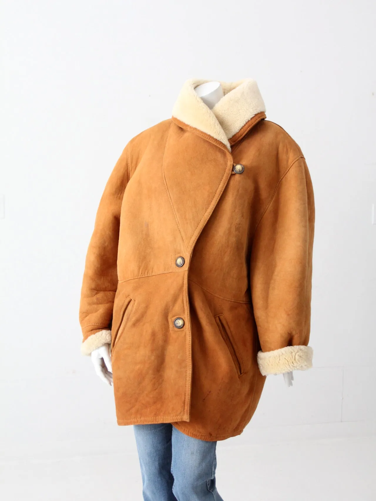 vintage shearling sheepskin coat