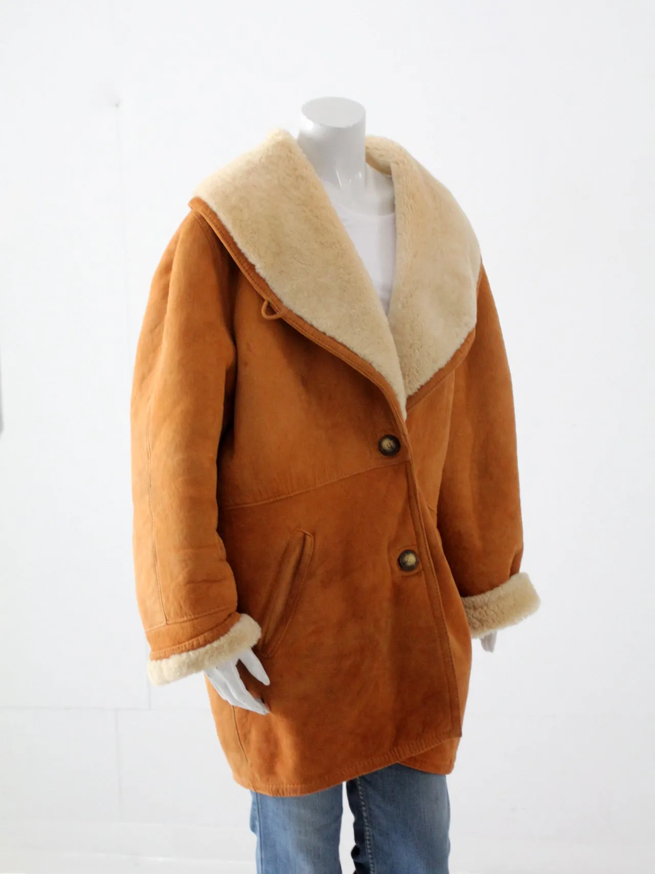 vintage shearling sheepskin coat