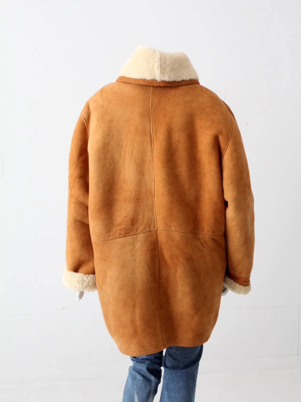 vintage shearling sheepskin coat