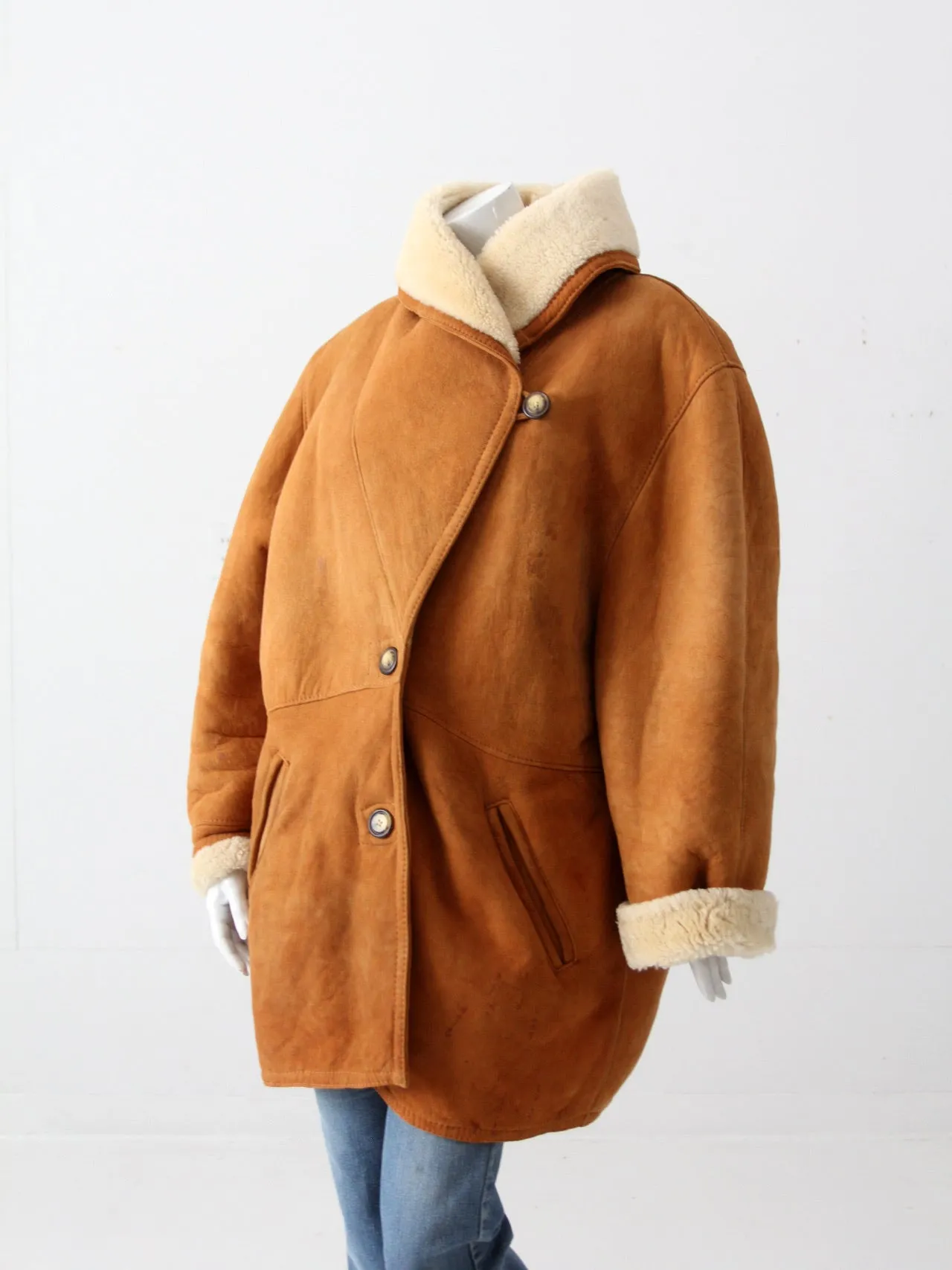vintage shearling sheepskin coat