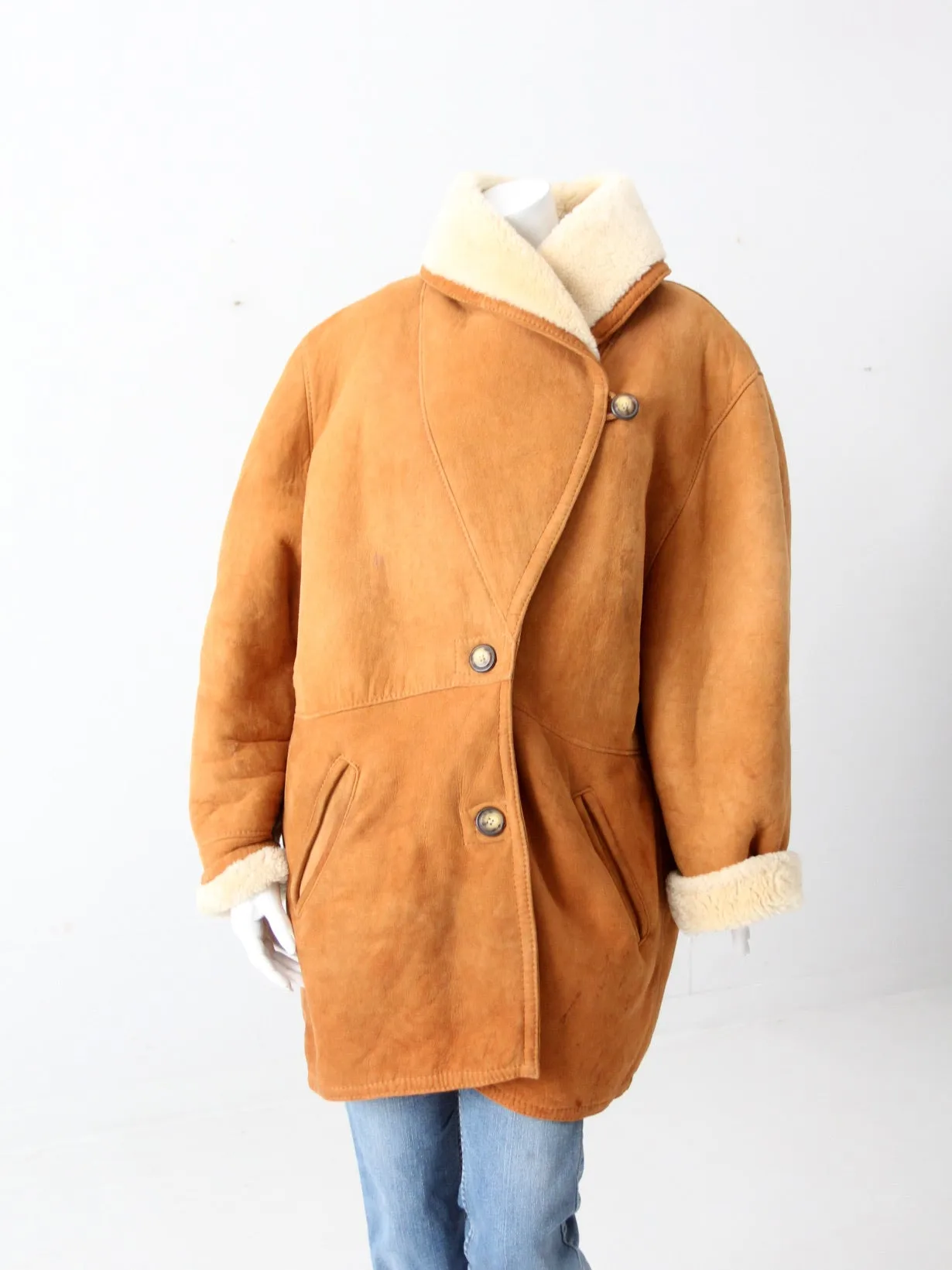 vintage shearling sheepskin coat