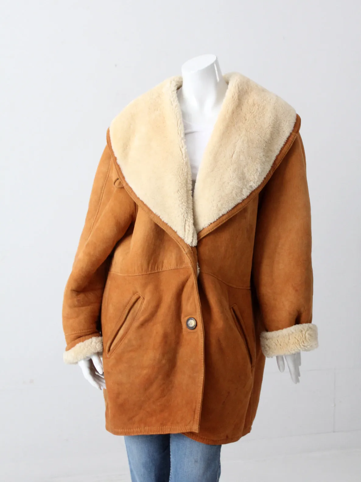 vintage shearling sheepskin coat